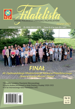 Filatelista 8/2022 okładka
