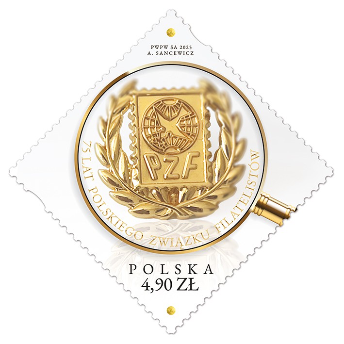 Znaczek z okazji 75-lecia PZF