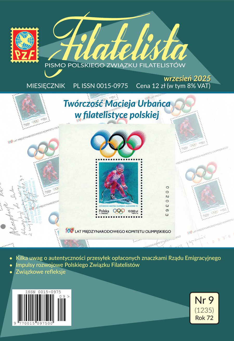Filatelista 9/2025 okładka